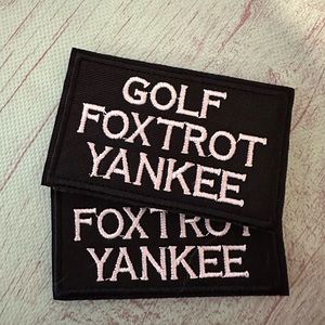 Gold Foxtrot Yankee ! Velcro Patch NEW